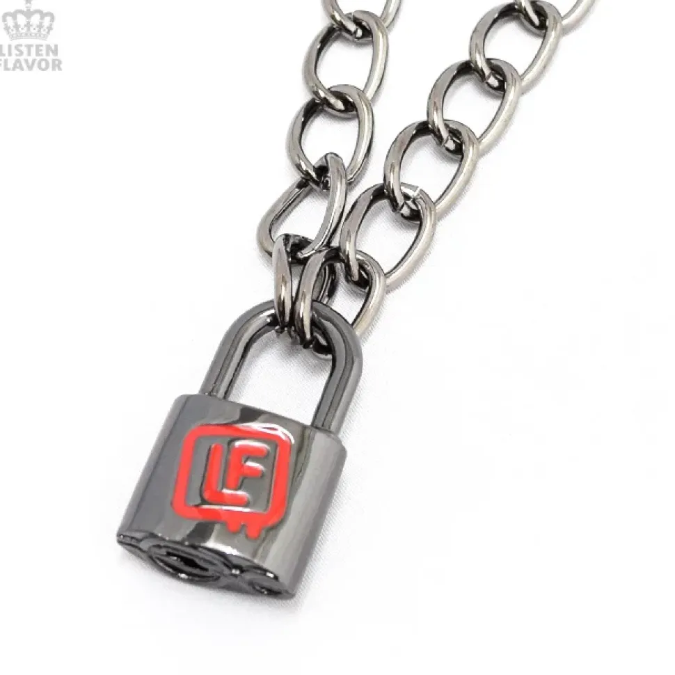LISTEN FLAVOR Padlock Necklace