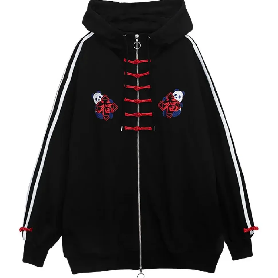 LISTEN FLAVOR Panda China Zip Hoodie
