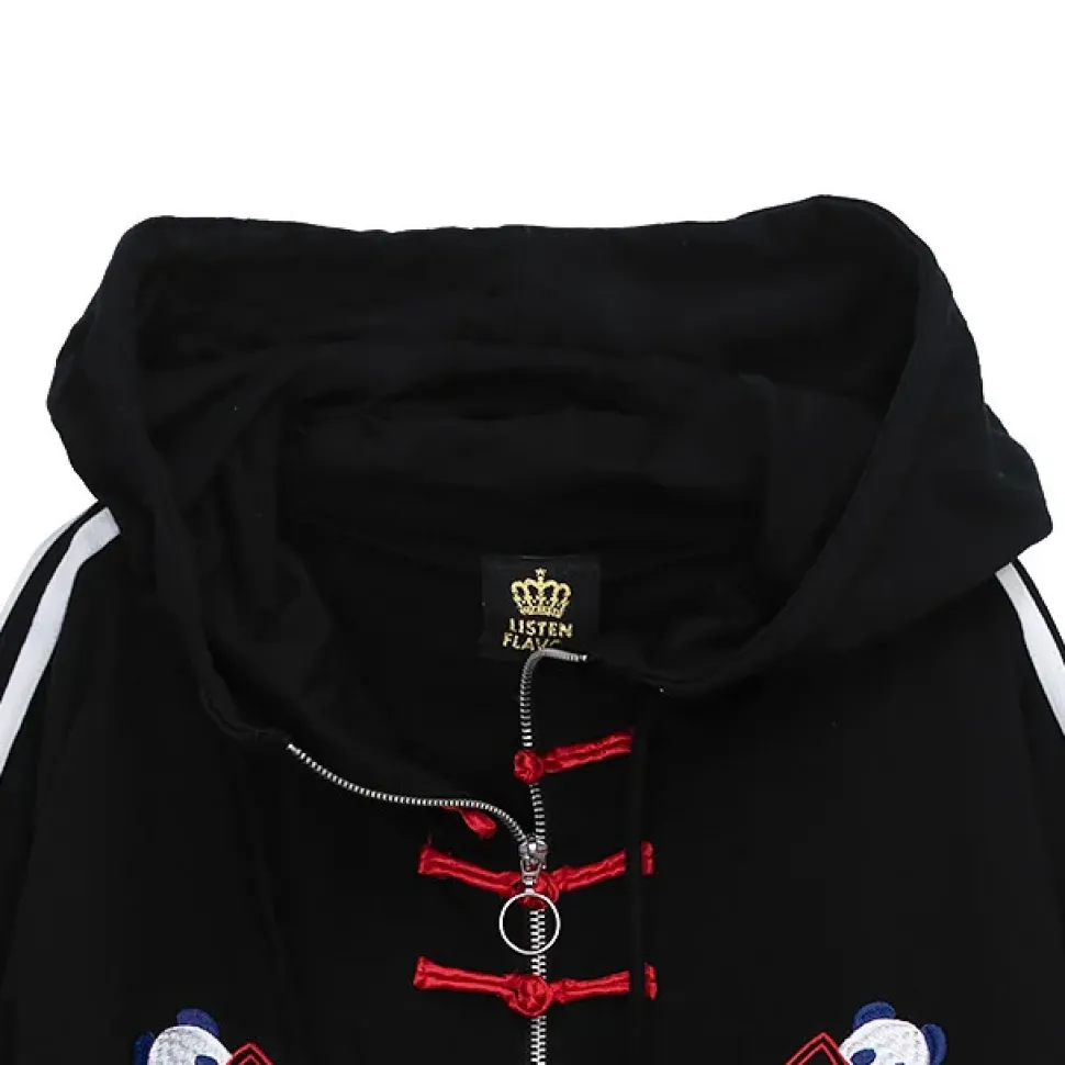 LISTEN FLAVOR Panda China Zip Hoodie