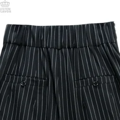 LISTEN FLAVOR Pleated Asymmetrical Gaucho Pants w/ Flap