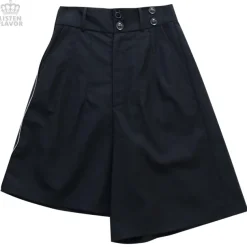 LISTEN FLAVOR Pleated Asymmetrical Gaucho Pants w/ Flap