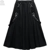 LISTEN FLAVOR Pleated Maxi Skirt w/ Shoulder Straps