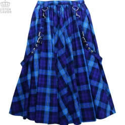 LISTEN FLAVOR Pleated Maxi Skirt w/ Shoulder Straps