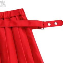 LISTEN FLAVOR Pleated Skirt w/ Side Belts