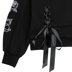 LISTEN FLAVOR Prayer Lace-Up Sailor Top