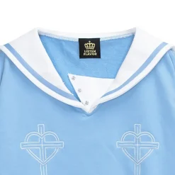 LISTEN FLAVOR Prayer Lace-Up Sailor Top