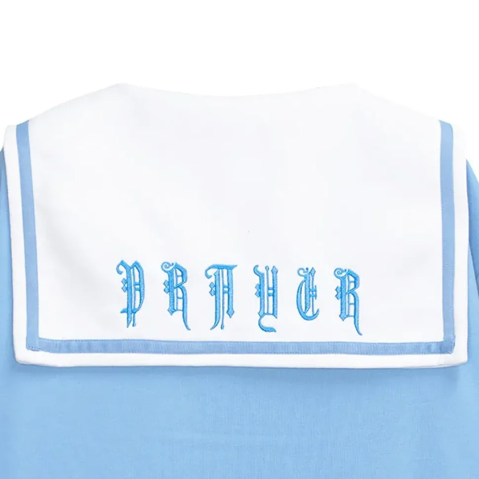 LISTEN FLAVOR Prayer Lace-Up Sailor Top