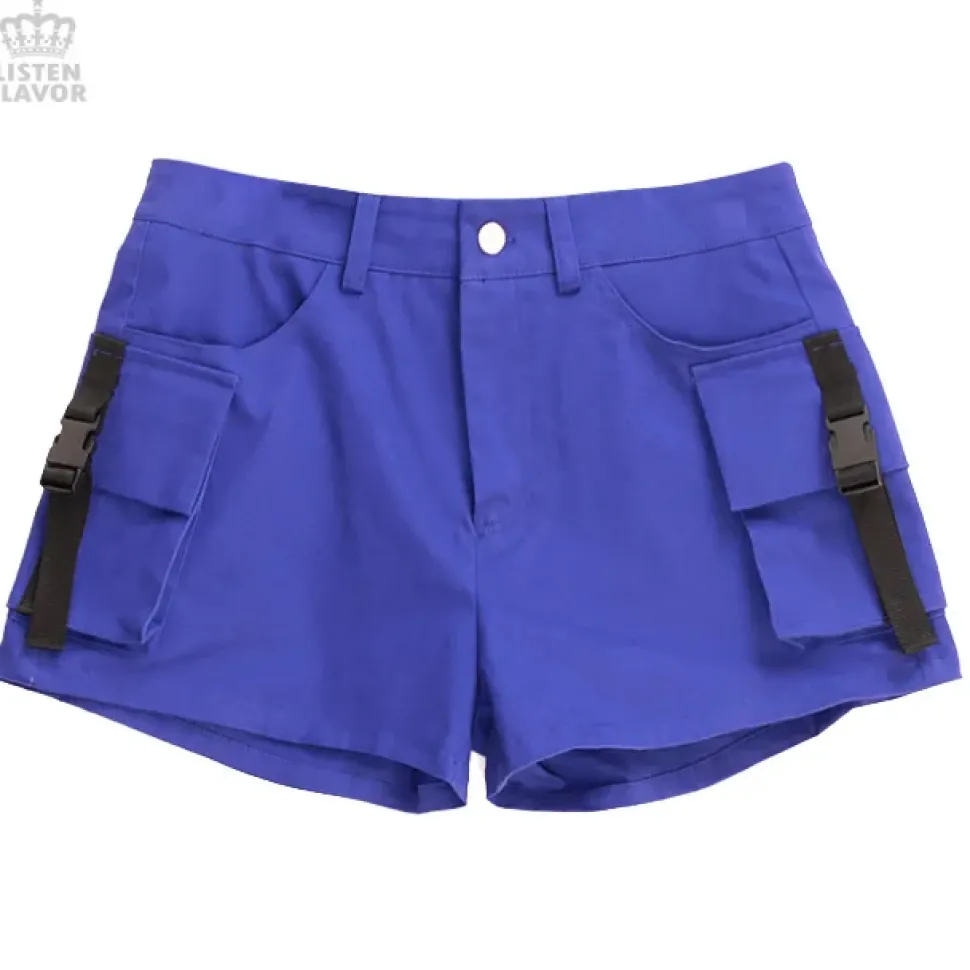 LISTEN FLAVOR Purple Cargo Shorts
