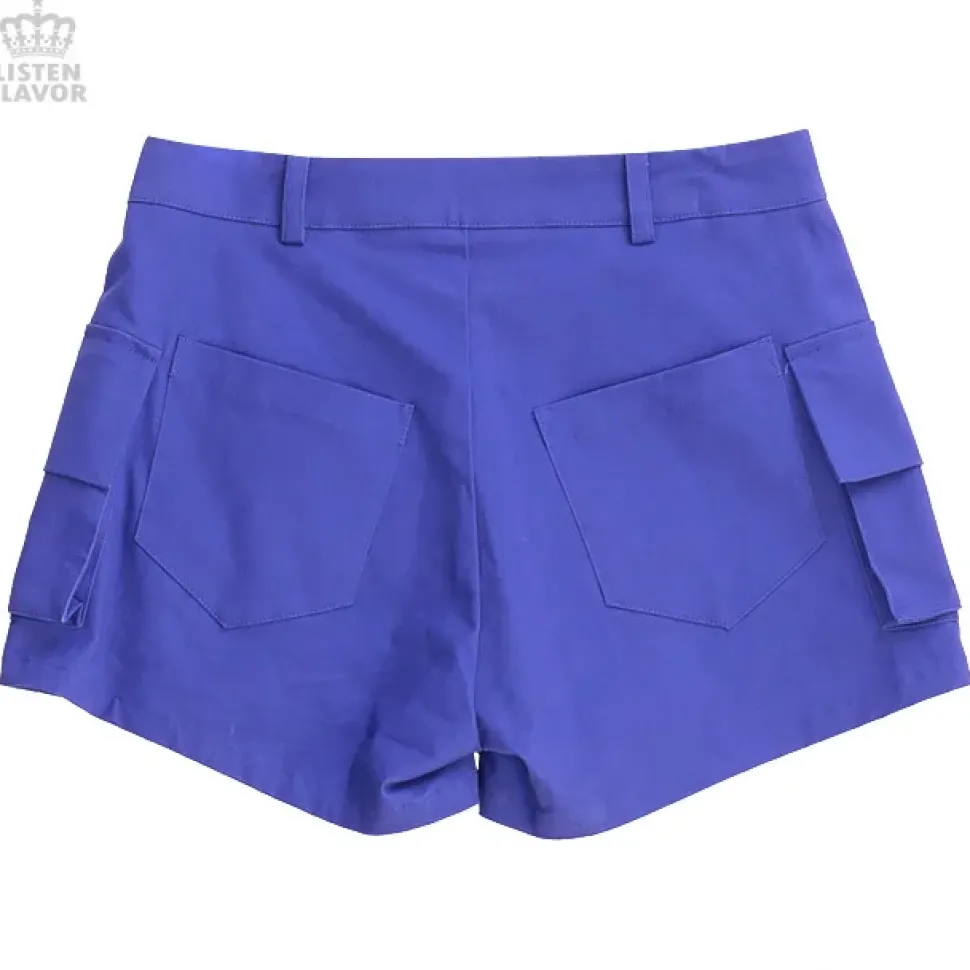 LISTEN FLAVOR Purple Cargo Shorts