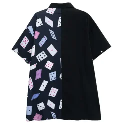 LISTEN FLAVOR Rose & Playing Cards 2-Way Shirt