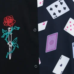 LISTEN FLAVOR Rose & Playing Cards 2-Way Shirt
