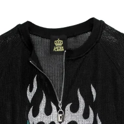 LISTEN FLAVOR See-Through Mesh Pullover