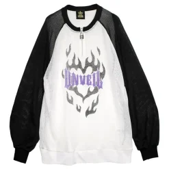 LISTEN FLAVOR See-Through Mesh Pullover