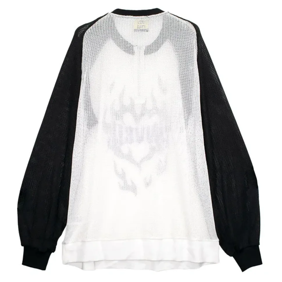 LISTEN FLAVOR See-Through Mesh Pullover