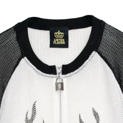 LISTEN FLAVOR See-Through Mesh Pullover