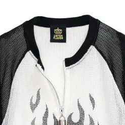 LISTEN FLAVOR See-Through Mesh Pullover