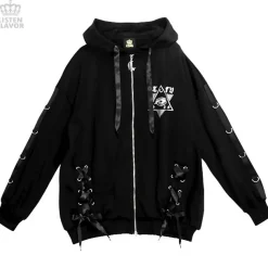 LISTEN FLAVOR Shinpi no Hitomi Lace-Up Hoodie
