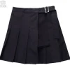 LISTEN FLAVOR Shorts w/ Wrap-around Pleated Skirt