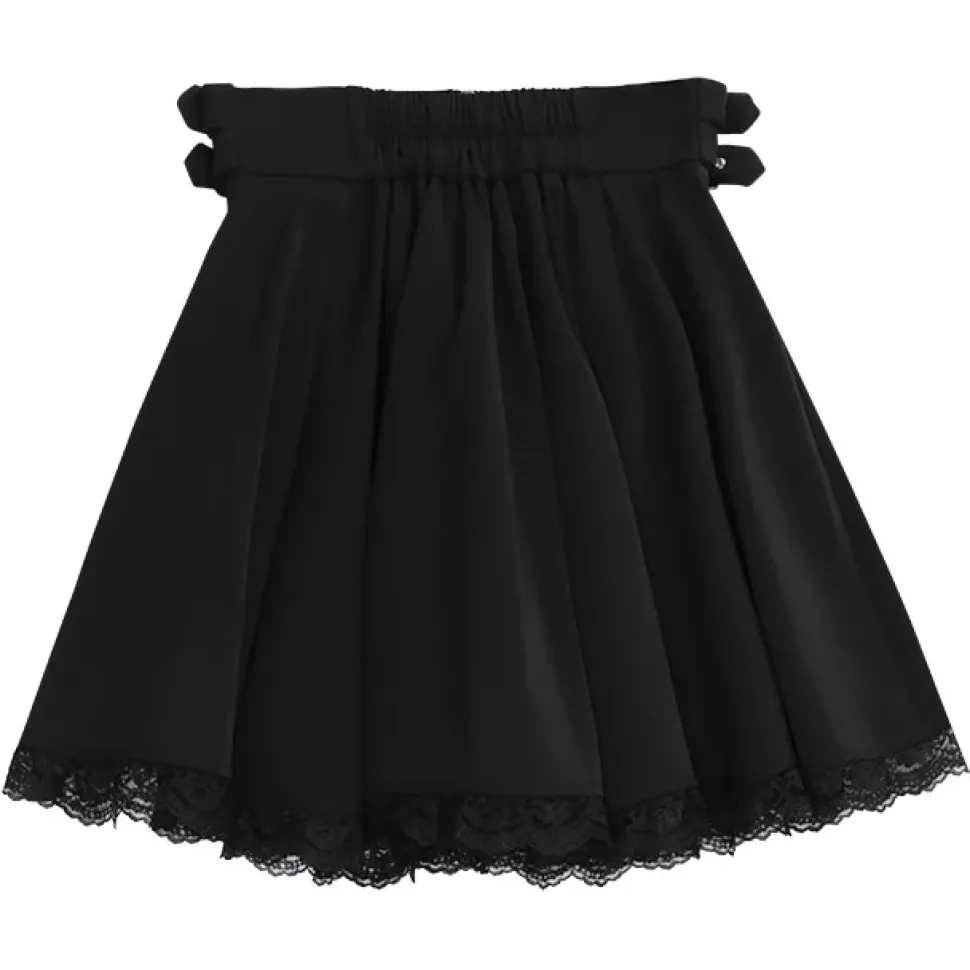 LISTEN FLAVOR Side Belt Circular Skirt