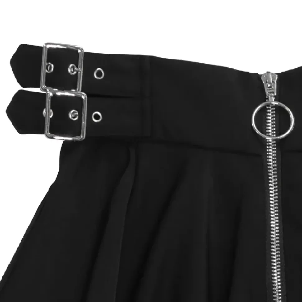 LISTEN FLAVOR Side Belt Circular Skirt