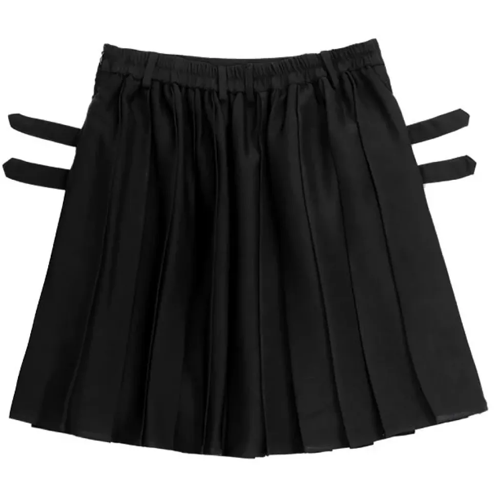LISTEN FLAVOR Side Belt Pleated Skirt