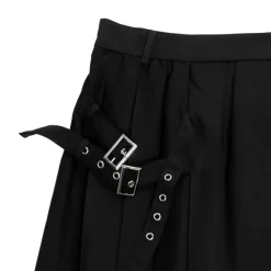 LISTEN FLAVOR Side Belt Pleated Skirt