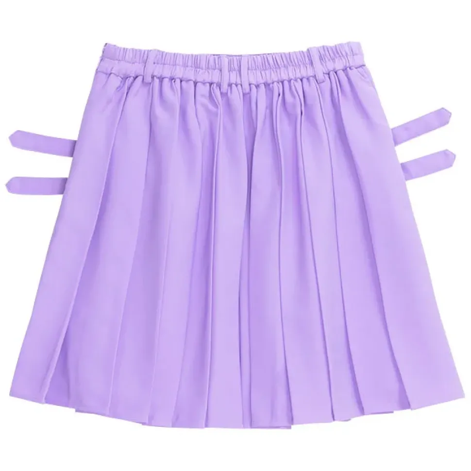 LISTEN FLAVOR Side Belt Pleated Skirt