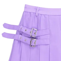 LISTEN FLAVOR Side Belt Pleated Skirt