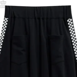 LISTEN FLAVOR Side Chekered Super Wide Skirt