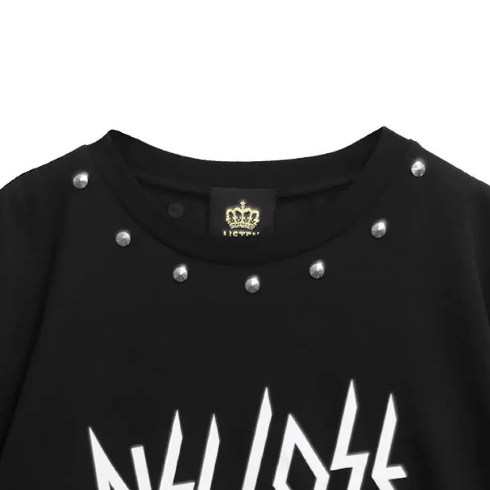 LISTEN FLAVOR Skeleton Bear Studs Big T-Shirt