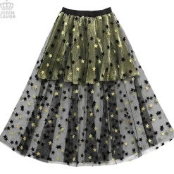 LISTEN FLAVOR Star Tulle Layered Skirt