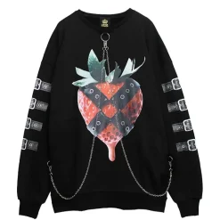 LISTEN FLAVOR Strawberry Bondage Chain Pullover
