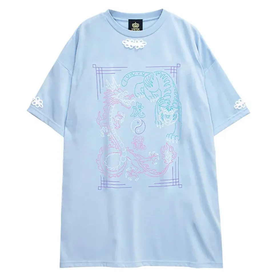 LISTEN FLAVOR Tiger Dragon China Big T-Shirt