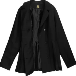 LISTEN FLAVOR Trenchcoat-Style Pleated Jacket