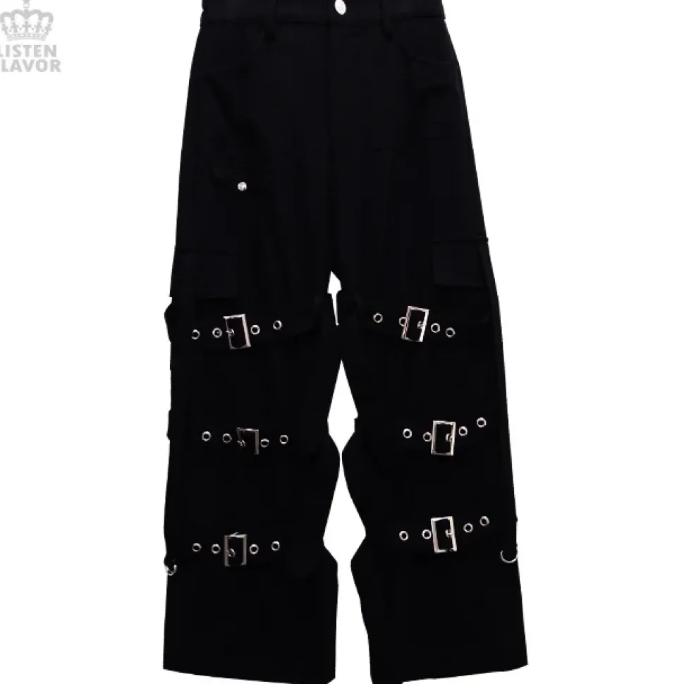 LISTEN FLAVOR Triple Belt Bondage Pants