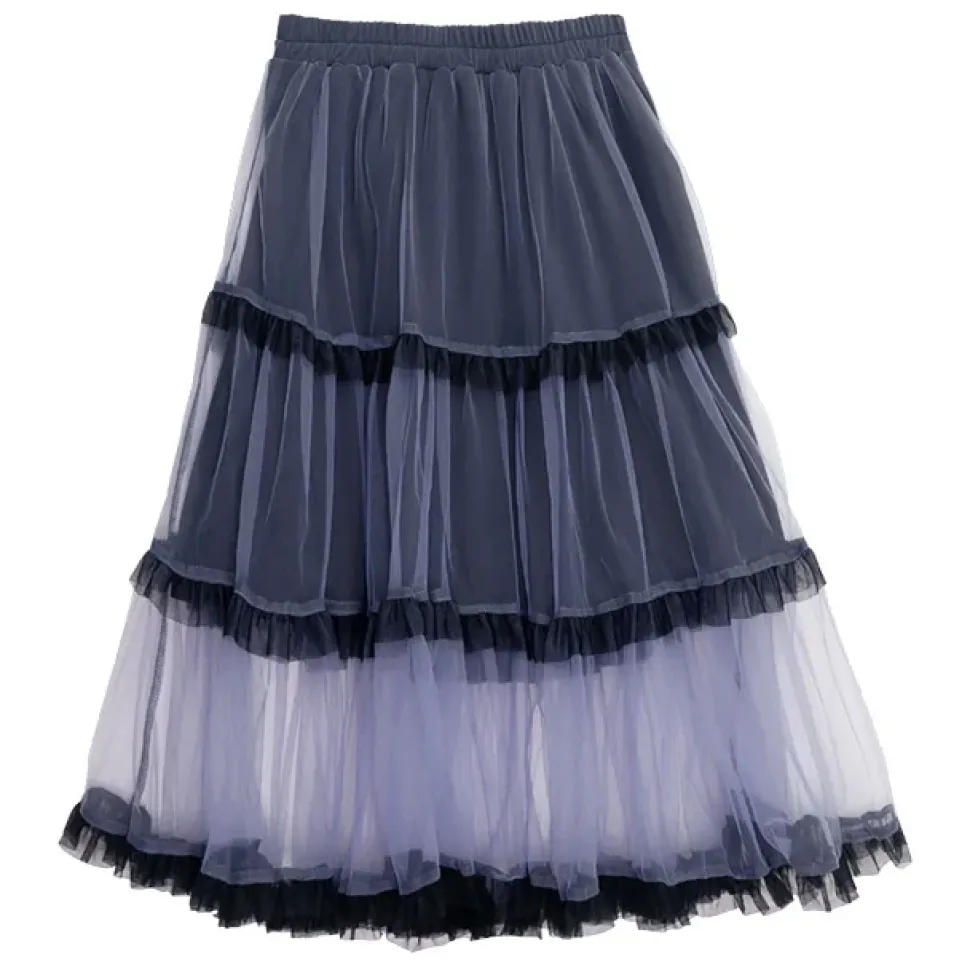 LISTEN FLAVOR Tulle Tiered Skirt
