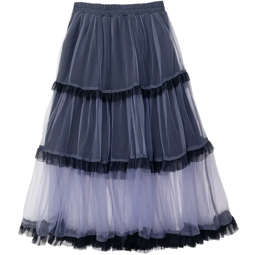 LISTEN FLAVOR Tulle Tiered Skirt