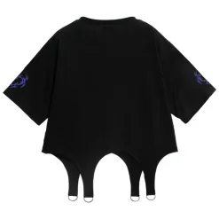 LISTEN FLAVOR Vampire Heart Hollowed-out Garter Tops Black