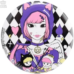 LISTEN FLAVOR x Keisuke Saito Devil & Angel Collab Pin Badge