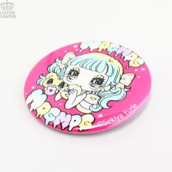 LISTEN FLAVOR x Yurie Sekiya MogMog Girl Collab Pin Badge