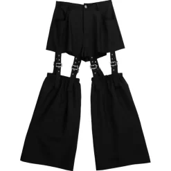 LISTEN FLAVOR Zettai Ryoiki Black Detachable Pants