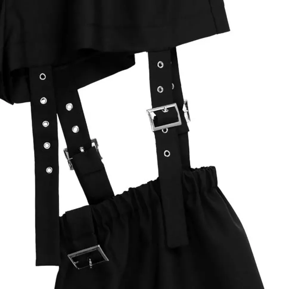 LISTEN FLAVOR Zettai Ryoiki Black Detachable Pants