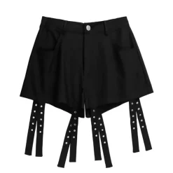 LISTEN FLAVOR Zettai Ryoiki Black Detachable Pants