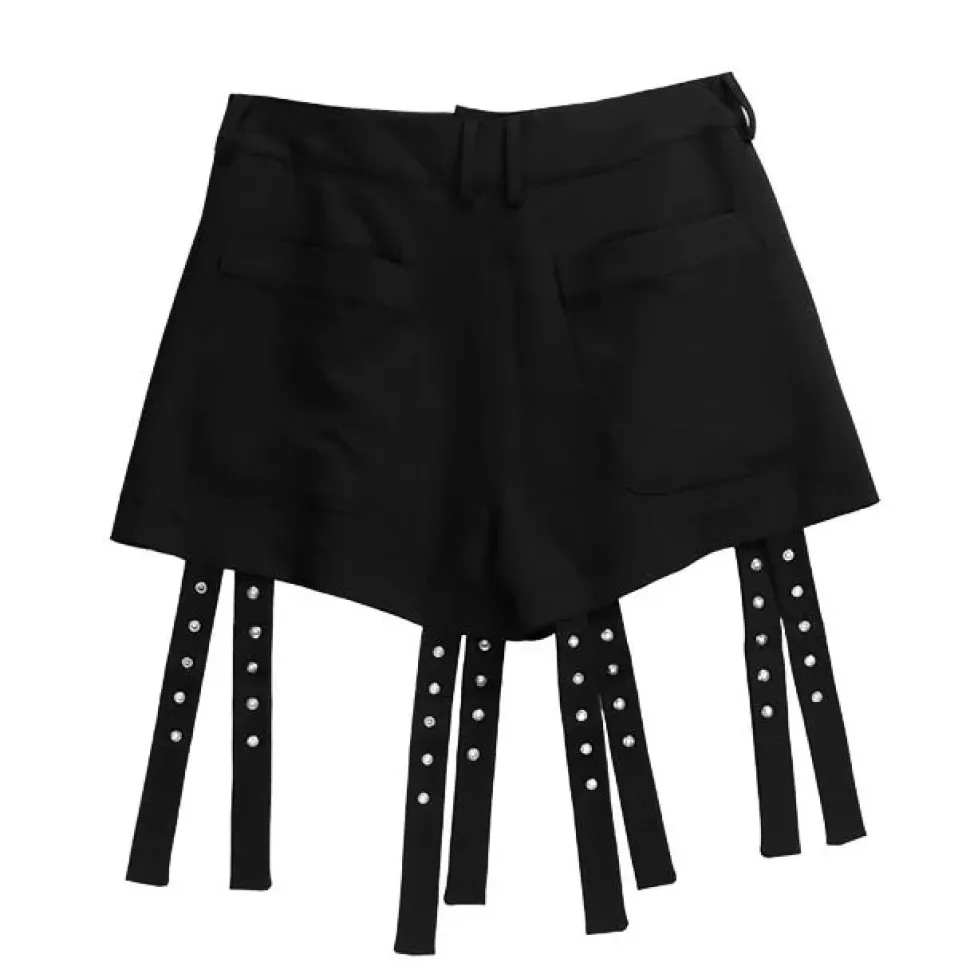 LISTEN FLAVOR Zettai Ryoiki Black Detachable Pants