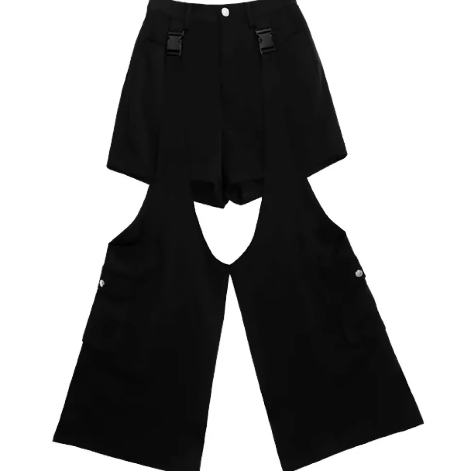 LISTEN FLAVOR Zettai Ryoiki Buckle 2-Way Pants