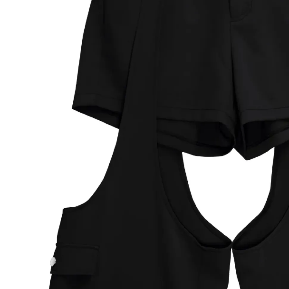 LISTEN FLAVOR Zettai Ryoiki Buckle 2-Way Pants