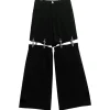 LISTEN FLAVOR Zettai Ryoiki Fire Buckle Black Pants
