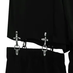 LISTEN FLAVOR Zettai Ryoiki Fire Buckle Black Pants