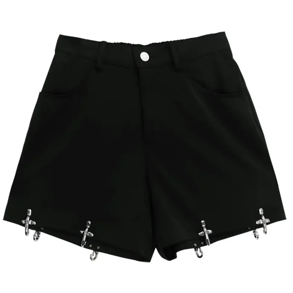 LISTEN FLAVOR Zettai Ryoiki Fire Buckle Black Pants