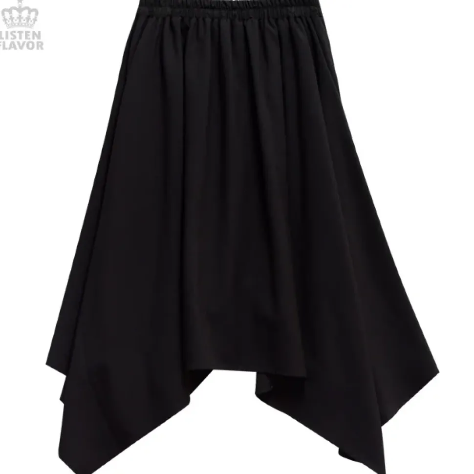 LISTEN FLAVOR Zip Detail Hemline Skirt